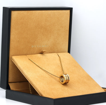 Bulgari B Zero 1 Halskette mit Anhänger in 18KT Gold & Bulgari Box