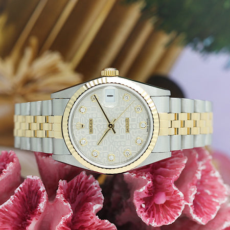 Rolex Datejust Medium Stahl/Gold Automatik Ref: 78273 mit Rolex Box von 2003