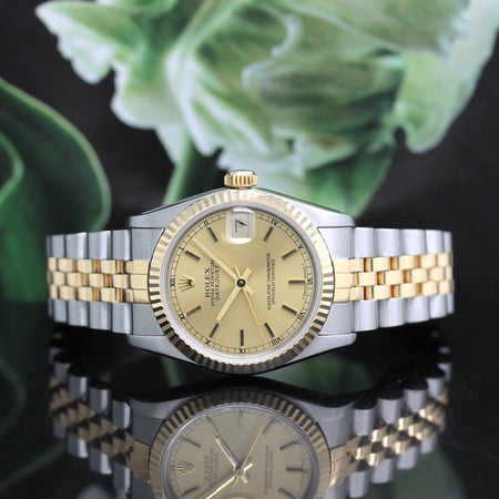 Rolex Datejust Medium Stahl/Gold Automatik Ref: 68273 mit Rolex Box von 1990