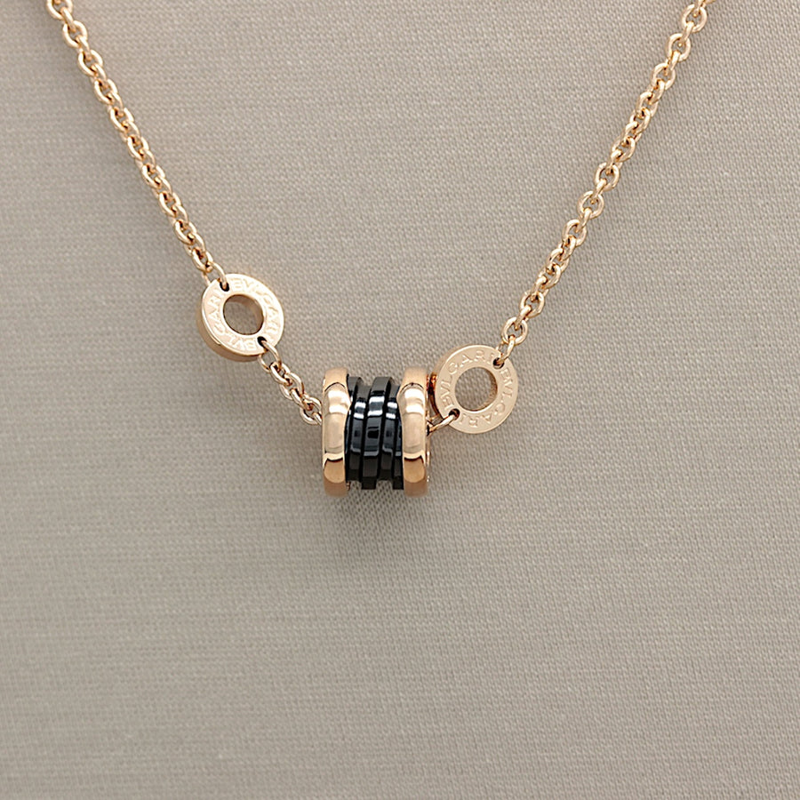 Bulgari B Zero 1 Armband mit Anhänger in 18KT Gold/Keramik & Bulgari Box