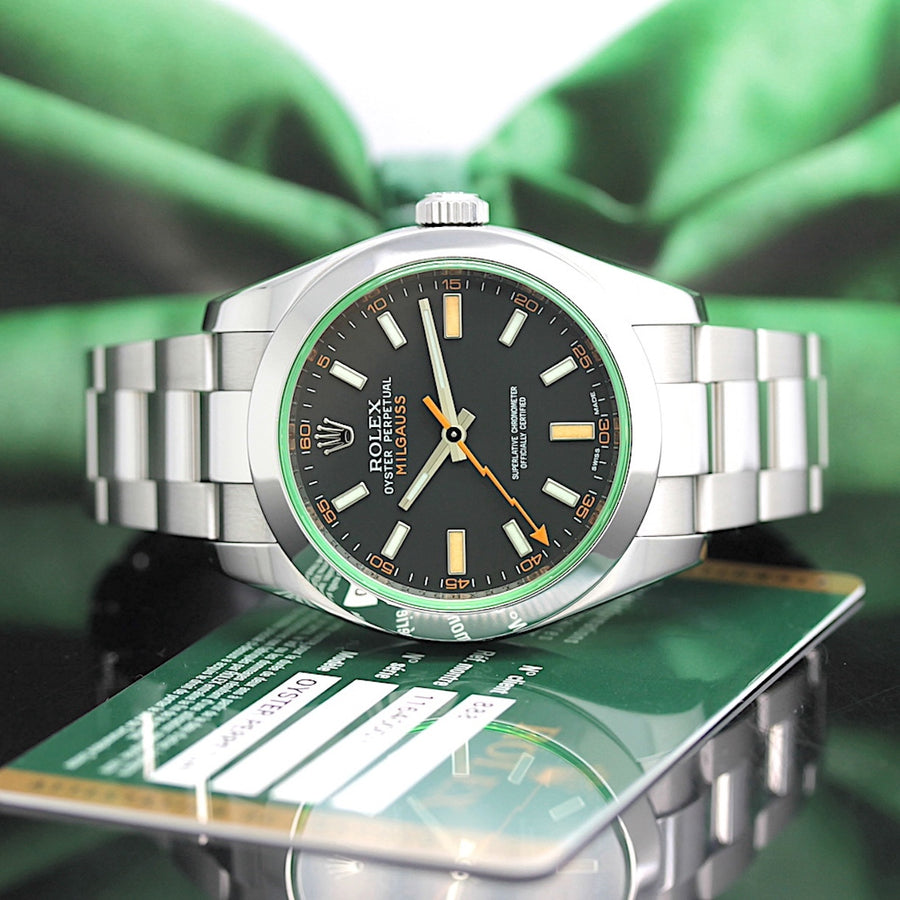 Rolex Milgauss Stahl Ref: 116400GV mit Box & Papiere von 2011