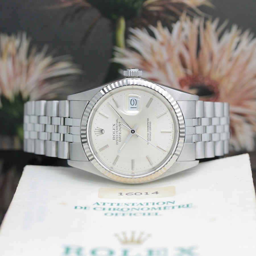 Rolex Datejust Stahl Weißgold Automatik Ref: 16014