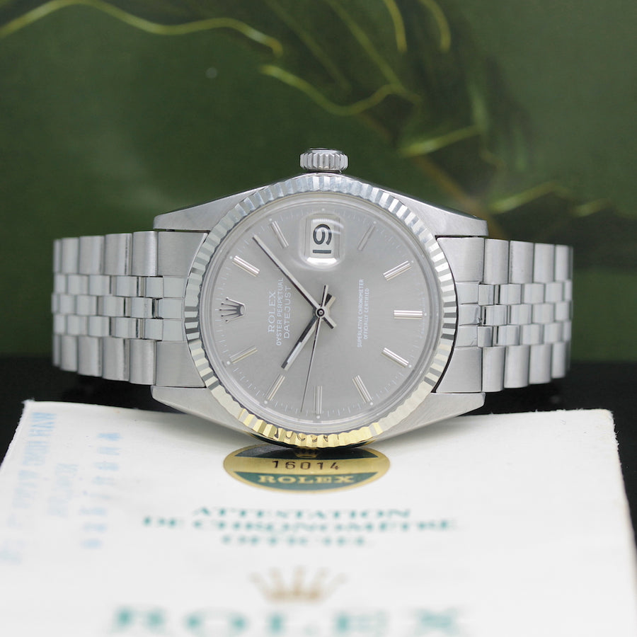 Rolex Datejust Stahl Weißgold Automatik Ref: 16014