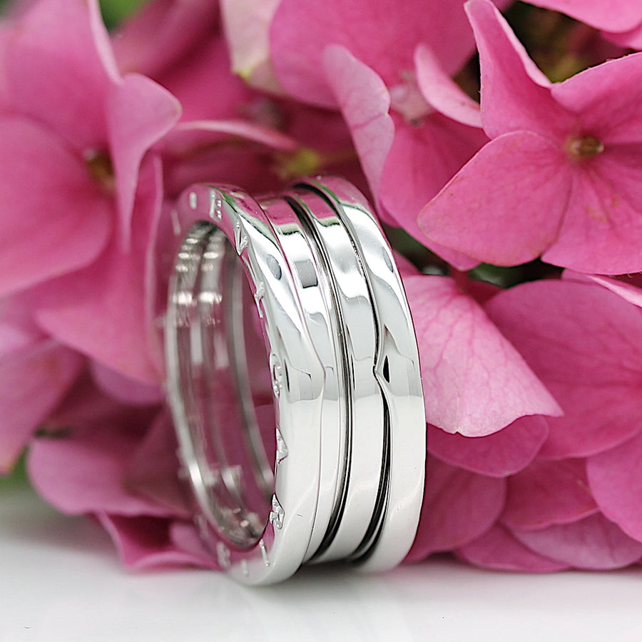Bulgari B Zero 1 Ring – 3 Band Ring in 18KT Weißgold Gr. 61