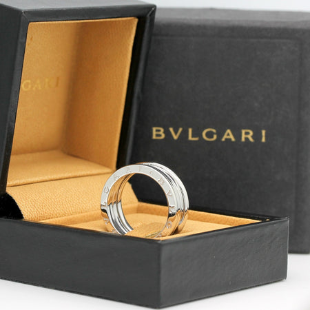 Bulgari B Zero 1 Ring – 3 Band Ring in 18KT Weißgold Gr. 61