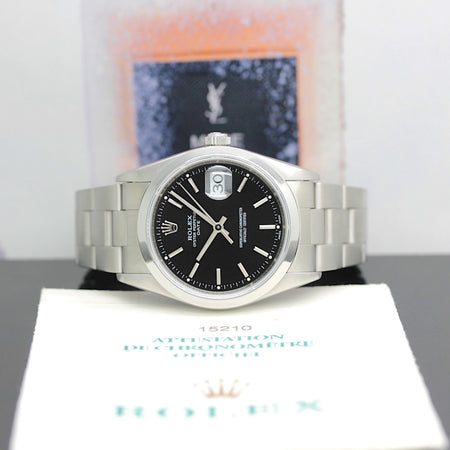 Rolex Date Stahl Automatik Ref: 15210 mit Rolex Box & Papiere von 2001