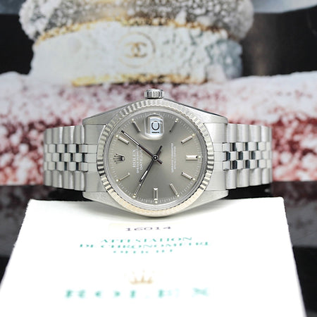 Rolex Datejust Stahl Weißgold Automatik Ref: 16014