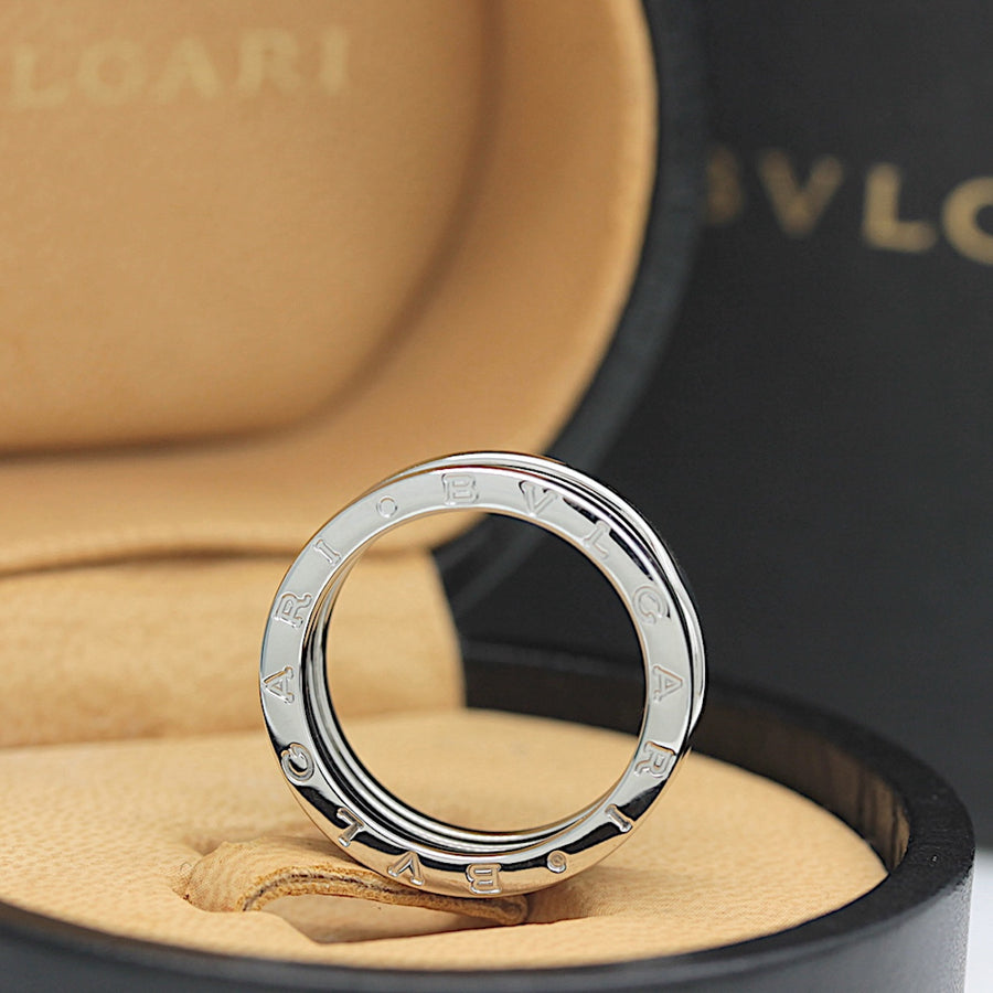 Bulgari B Zero 1 Ring – 2 Band Ring in 18KT Weißgold Gr. 59