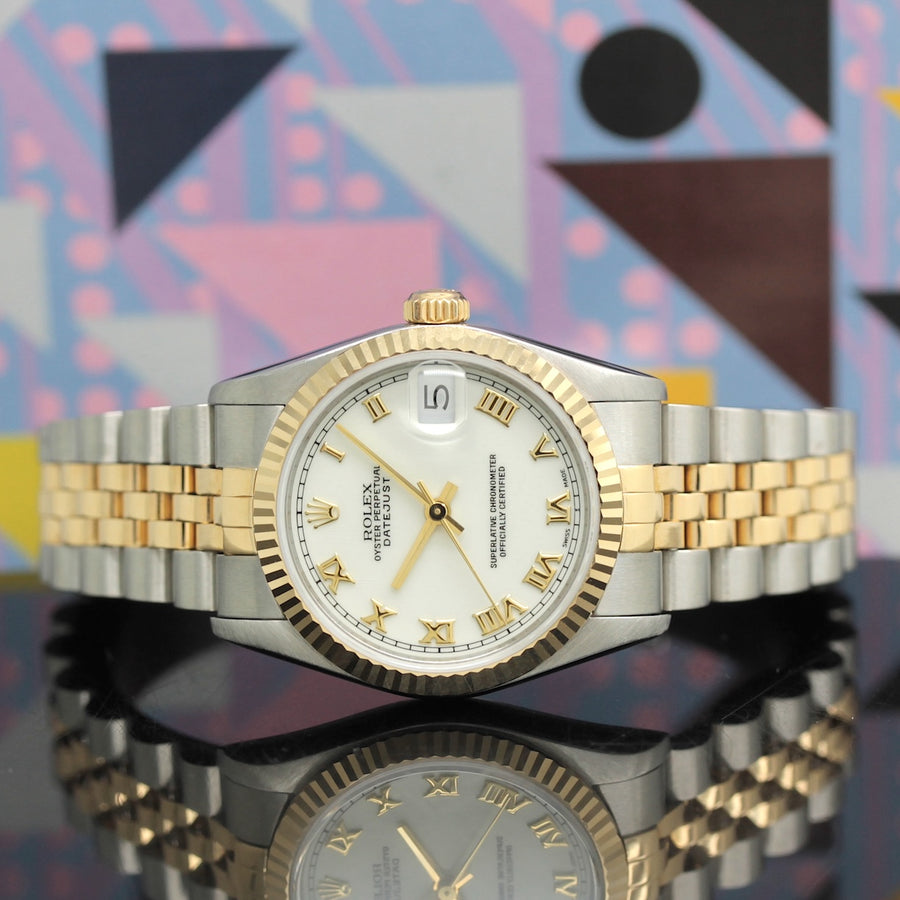 Rolex Datejust Medium Stahl/Gold Automatik Ref: 68273 mit Rolex Box von 1998