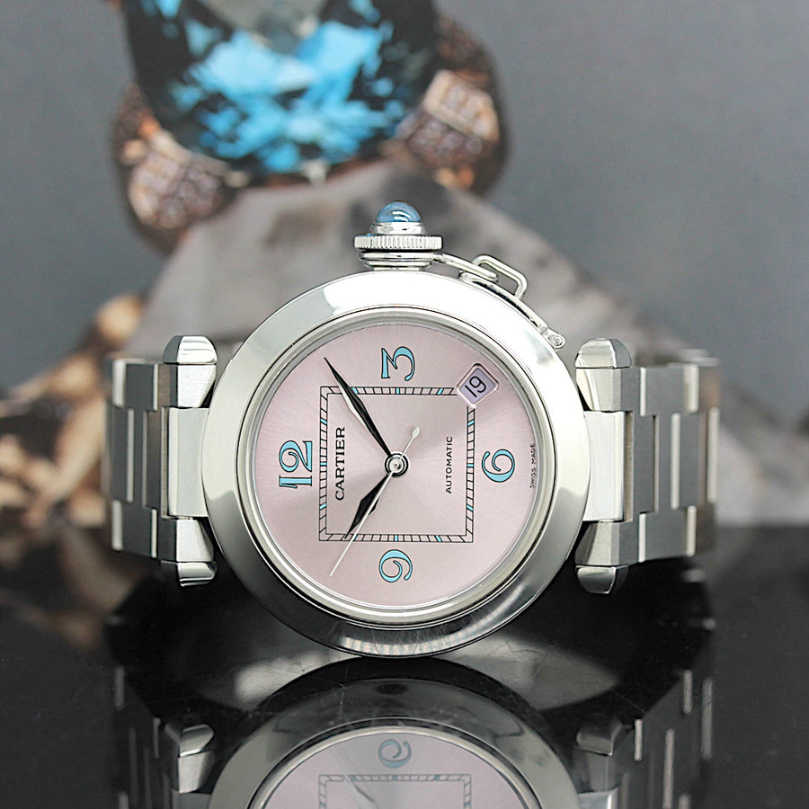 Cartier Pasha Stahl Automatik Ref: 2324 mit Cartier Box aus 2005