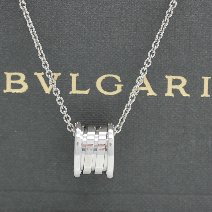 Bulgari B Zero 1 Halskette mit Anhänger in 18KT Weißgold & Bulgari Box