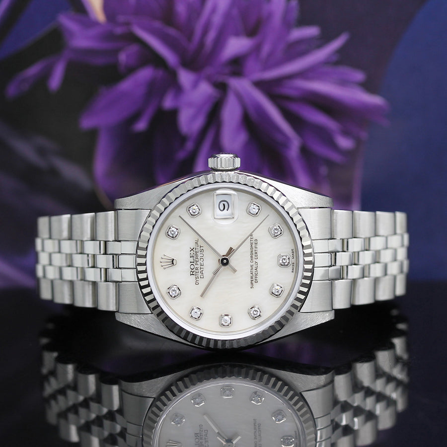 Rolex Datejust Medium Stahl/Weißgold Ref: 68274