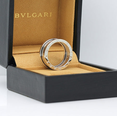 Bulgari B Zero 1 Ring – 3 Band Ring in 18KT Weißgold Gr. 57
