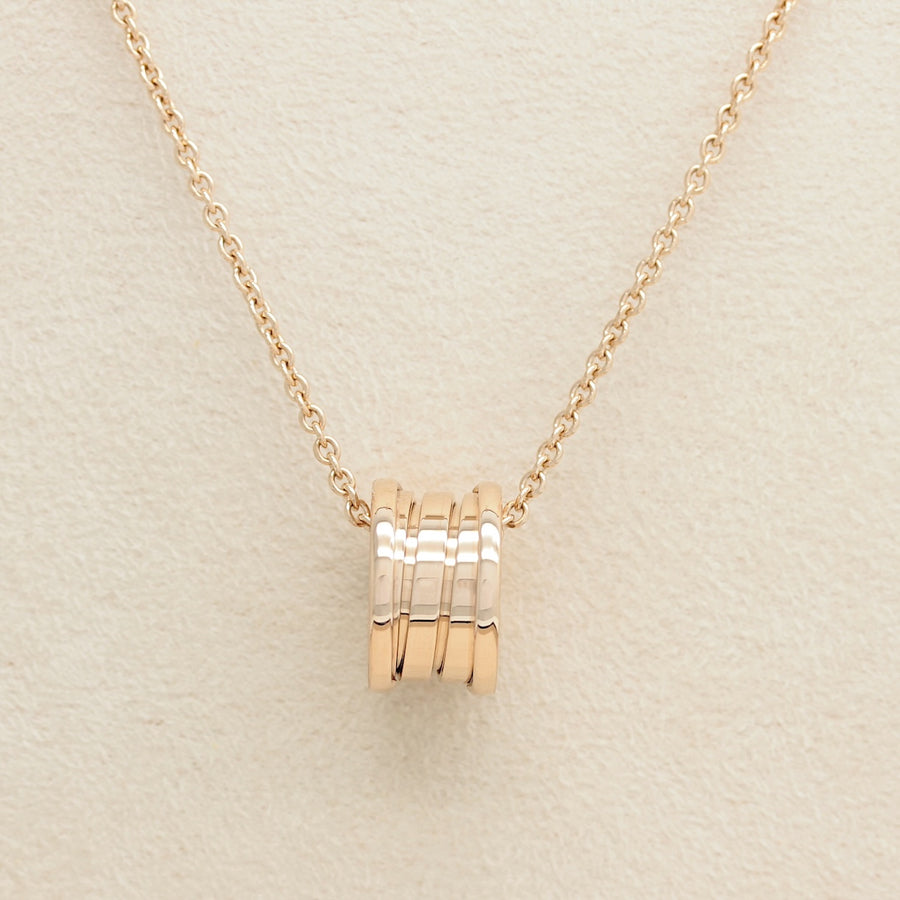 Bulgari B Zero 1 Halskette mit Anhänger in 18KT Rosegold & Bulgari Box