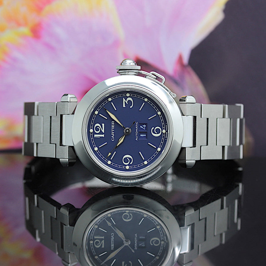 Cartier Pasha Stahl Automatik Ref: 2475 mit Box & Papiere