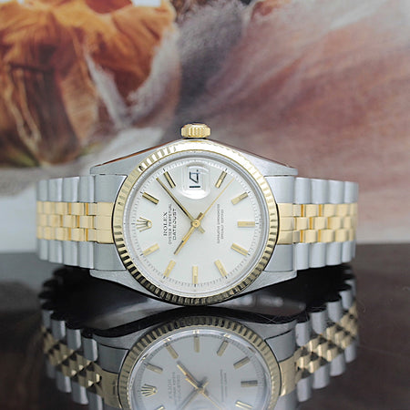 Rolex Datejust Stahl/Gold Ref: 1601 mit Rolex Box von 1970