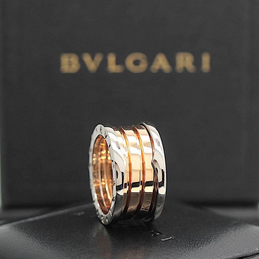 Bulgari B - Zero 1 Ring - 4 Band in 18KT Weißgold/Rosegold - Gr. 54 mit Box