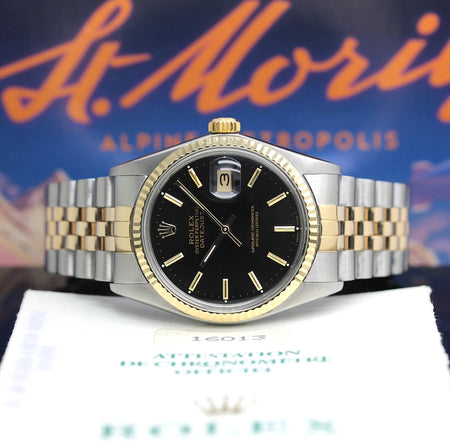 Rolex Datejust Stahl / Gold Ref: 16013 mit Rolex Box & Papiere von 1988
