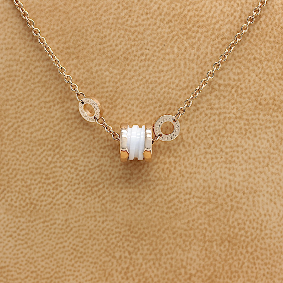 Bulgari B Zero 1 Armband mit Anhänger in 18KT Gold/Keramik & Bulgari Box