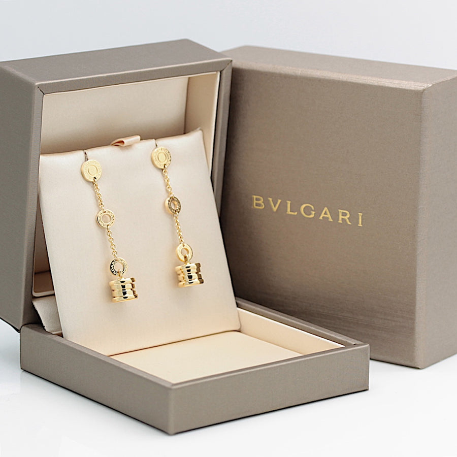 Bulgari B - Zero 1 Element Ohrringe in 18KT Gold mit Bulgari Bo