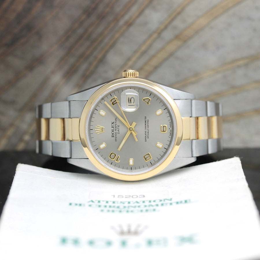 Rolex Date Stahl/Gold Automatik Ref: 15203