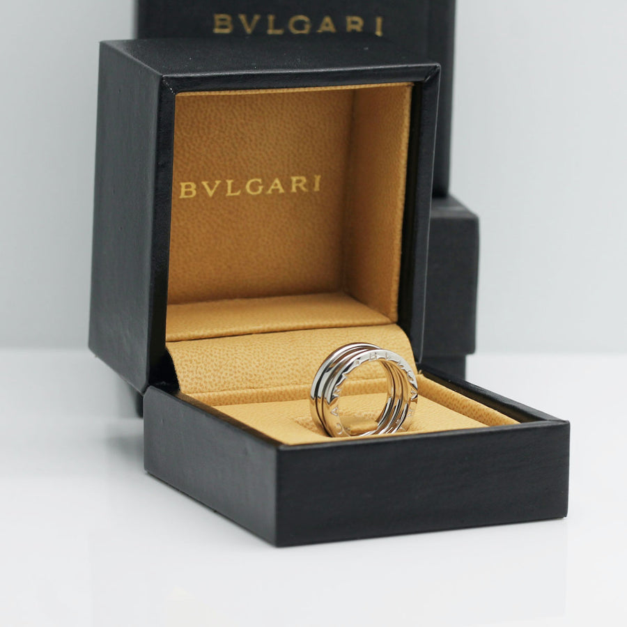 Bulgari B Zero 1 Ring – 3 Band Ring in 18KT Weißgold Gr. 49