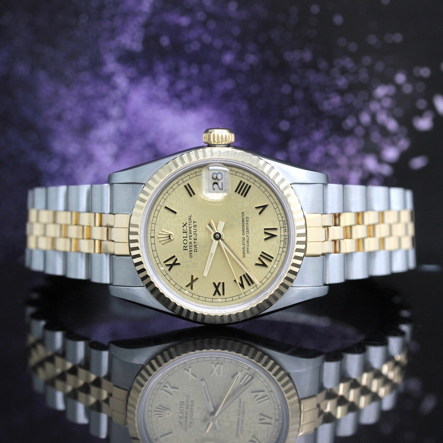 Rolex Datejust Medium Stahl/Gold Automatik Ref: 68273 mit Rolex Box & Papiere von 1991
