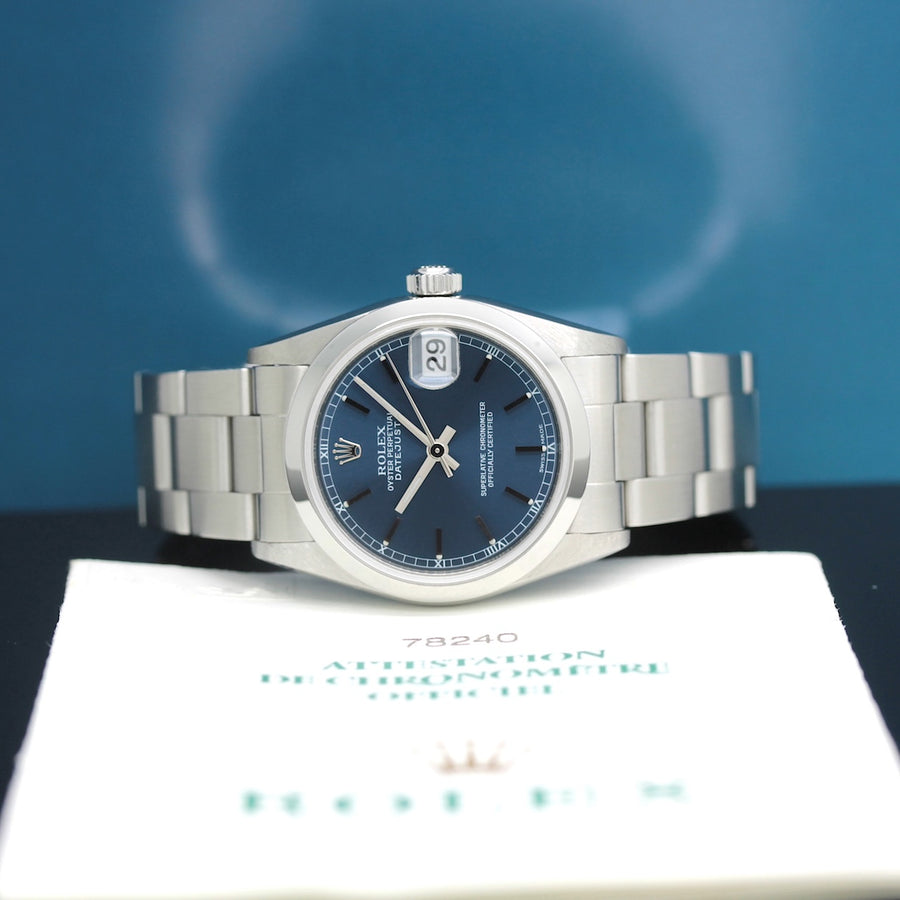 Rolex Datejust Medium Stahl Ref: 78240 mit Rolex Box & Papiere von 2000