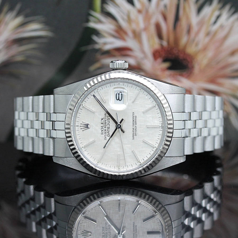 Rolex Datejust Stahl Weißgold Automatik Ref: 16014