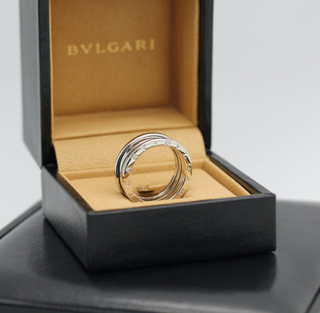 Bulgari B Zero 1 Ring – 3 Band Ring in 18KT Weißgold Gr. 59