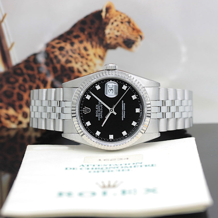 Rolex Datejust Stahl/Weißgold Ref: 16234 mit Rolex Box & Papiere von 1992