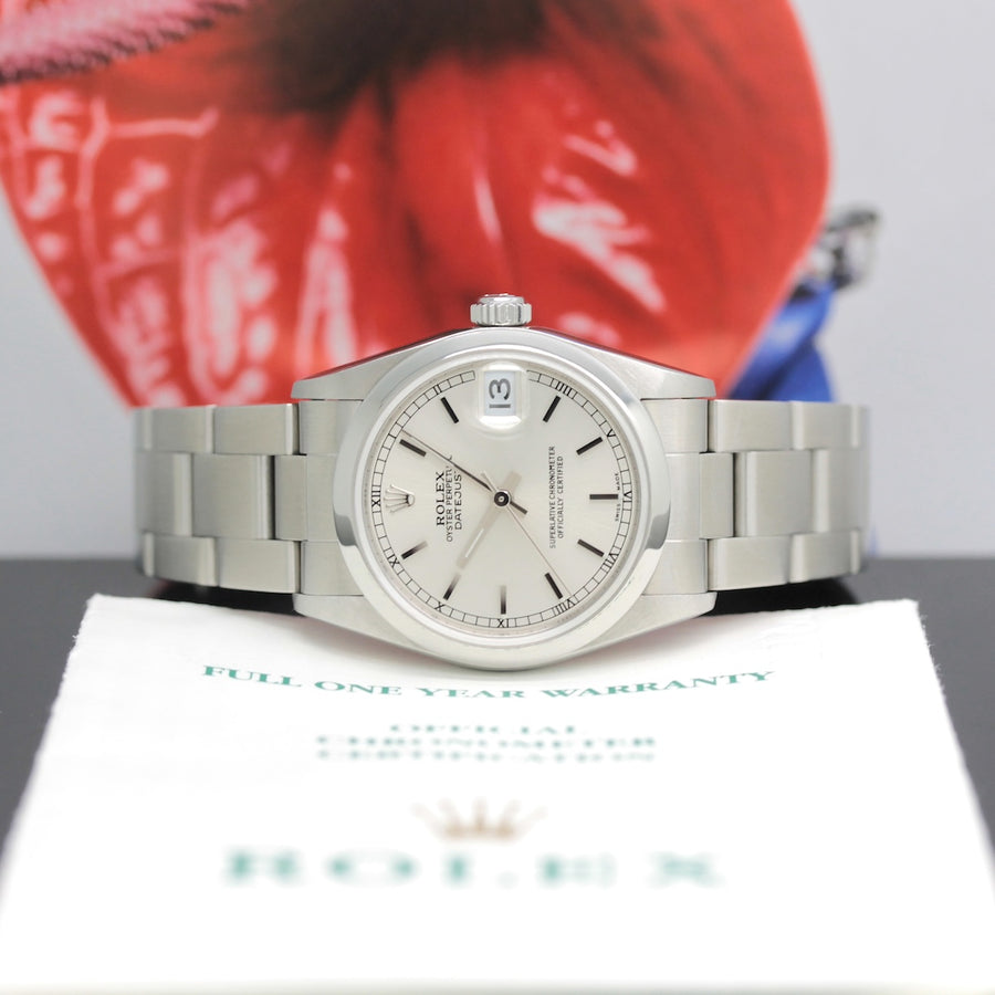 Rolex Datejust Medium Stahl Ref: 78240 mit Rolex Box & Papiere von 2001