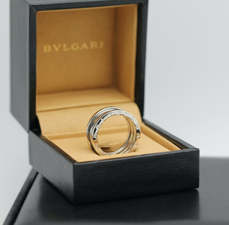 Bulgari B Zero 1 Ring – 3 Band Ring in 18KT Weißgold Gr. 59