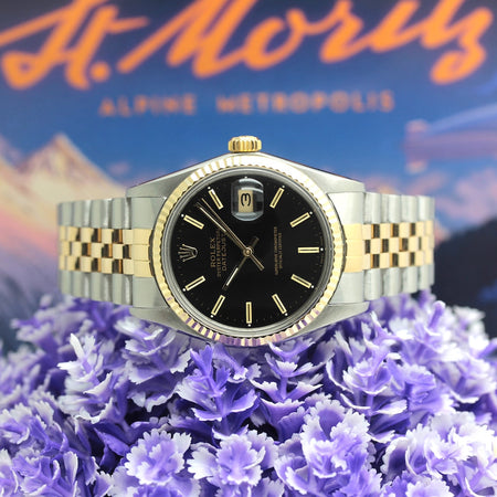 Rolex Datejust Stahl / Gold Ref: 16013 mit Rolex Box & Papiere von 1988