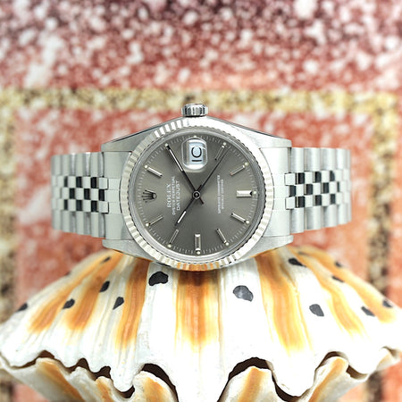 Rolex Datejust Stahl Weißgold Automatik Ref: 16014