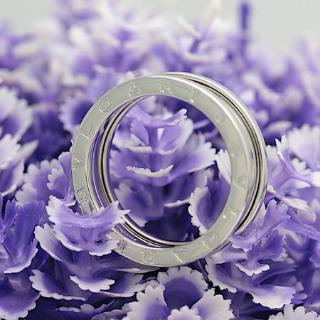 Bulgari B Zero 1 Ring – 2 Band Ring in 18KT Weißgold Gr. 59