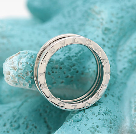 Bulgari B Zero 1 Ring – 3 Band Ring in 18KT Weißgold Gr. 59
