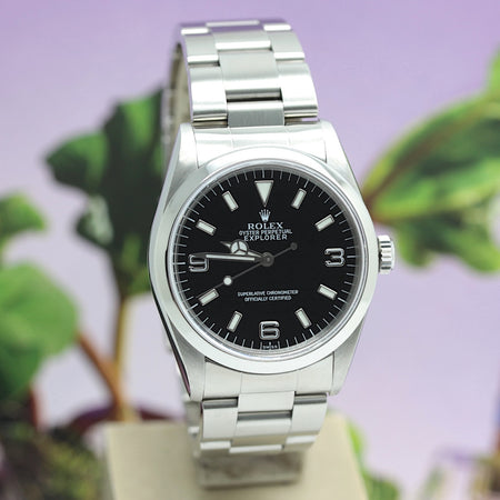Rolex Explorer I Automatik Stahl Ref: 14270 mit Rolex Box & Papiere von 1999