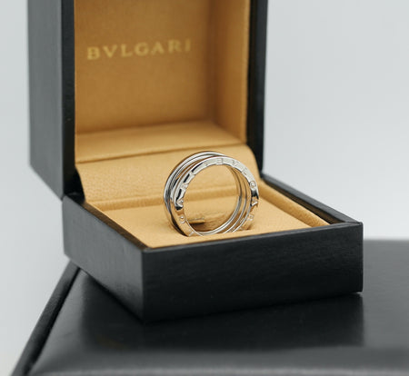 Bulgari B Zero 1 Ring – 3 Band Ring in 18KT Weißgold Gr. 59